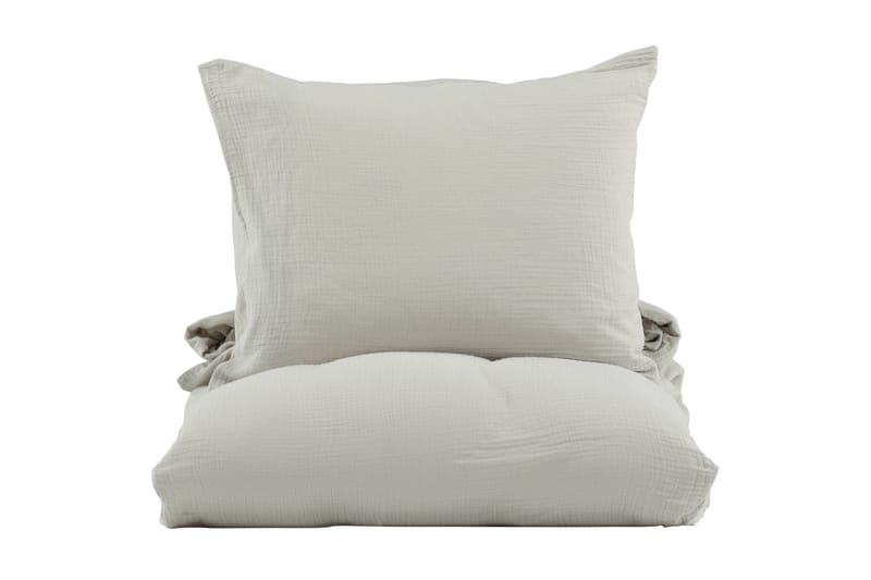 Mila Sengesæt 2-Delt 150x200/50x60 cm - Lysegrå - Tekstiler - Sengetøj - Sengesæt & dynesæt - Dynesæt enkeltseng