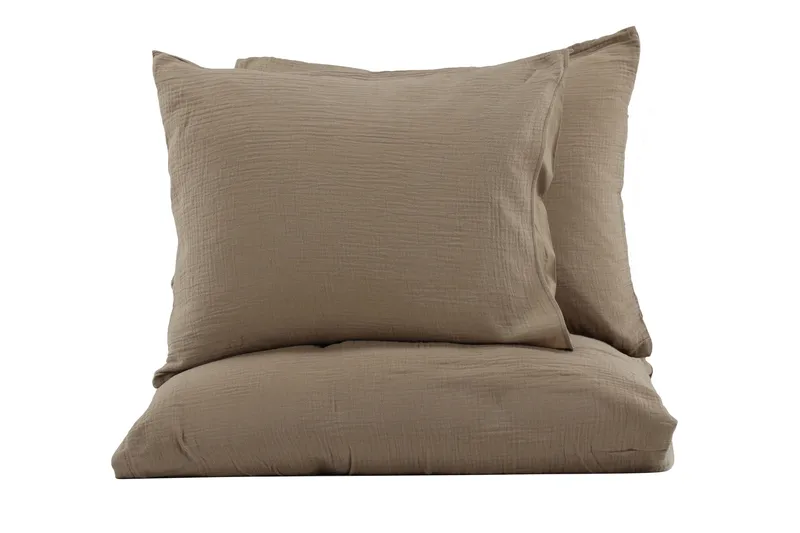 Mila Sengesæt 2-Delt 220x240/50x60 cm, Brun
