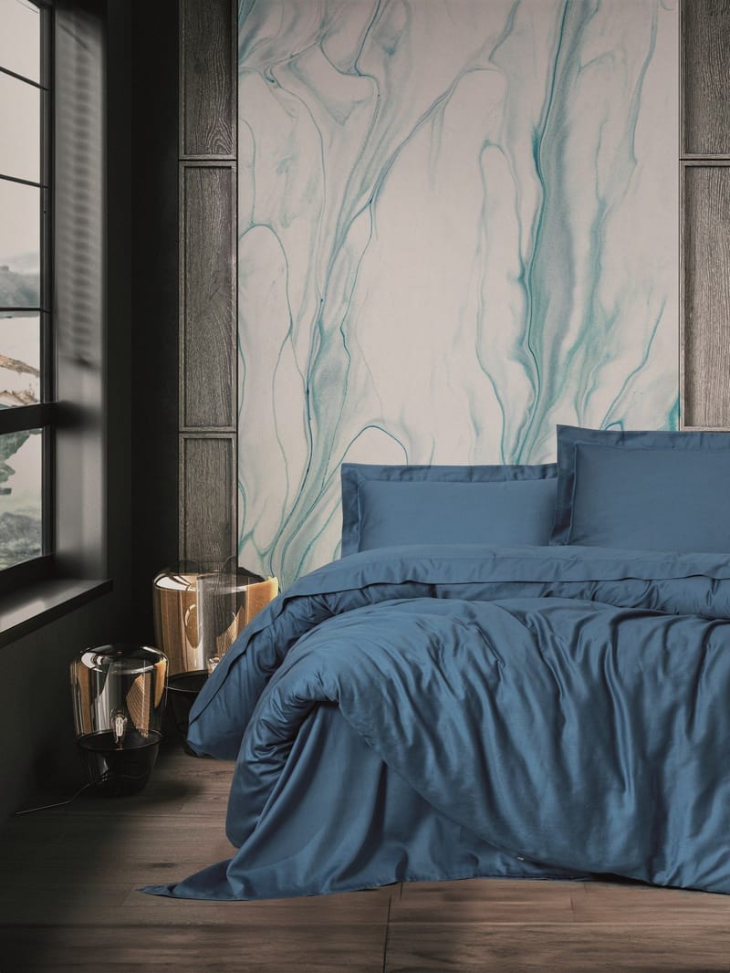 Mossala sengesæt 240x220 cm - Blå - Tekstiler - Sengetøj - Sengesæt & dynesæt