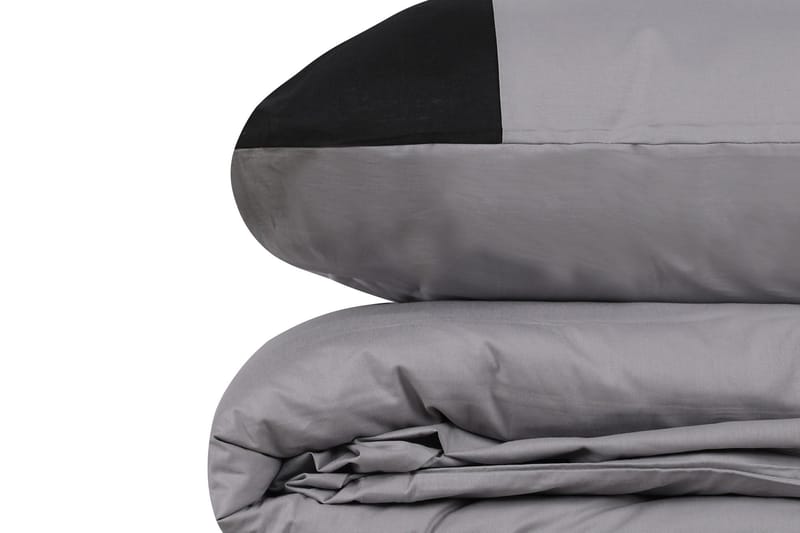 Nelam sengesæt 240x220 cm - Grå Sort - Tekstiler - Sengetøj - Sengesæt & dynesæt