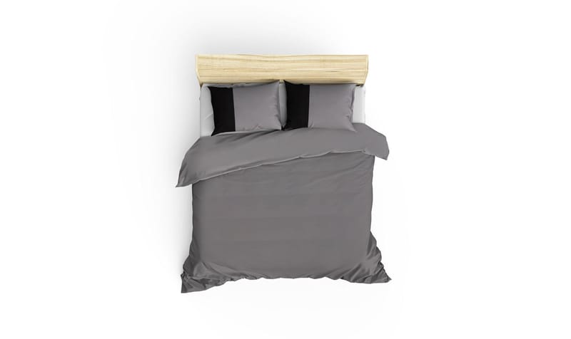 Nelam sengesæt 240x220 cm - Grå Sort - Tekstiler - Sengetøj - Sengesæt & dynesæt