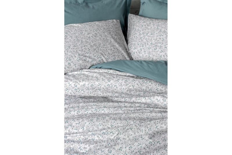 Ranforce dobbeltdynebetrækssæt Kiku Mint - Mintgrøn - Tekstiler - Sengetøj - Sengesæt & dynesæt
