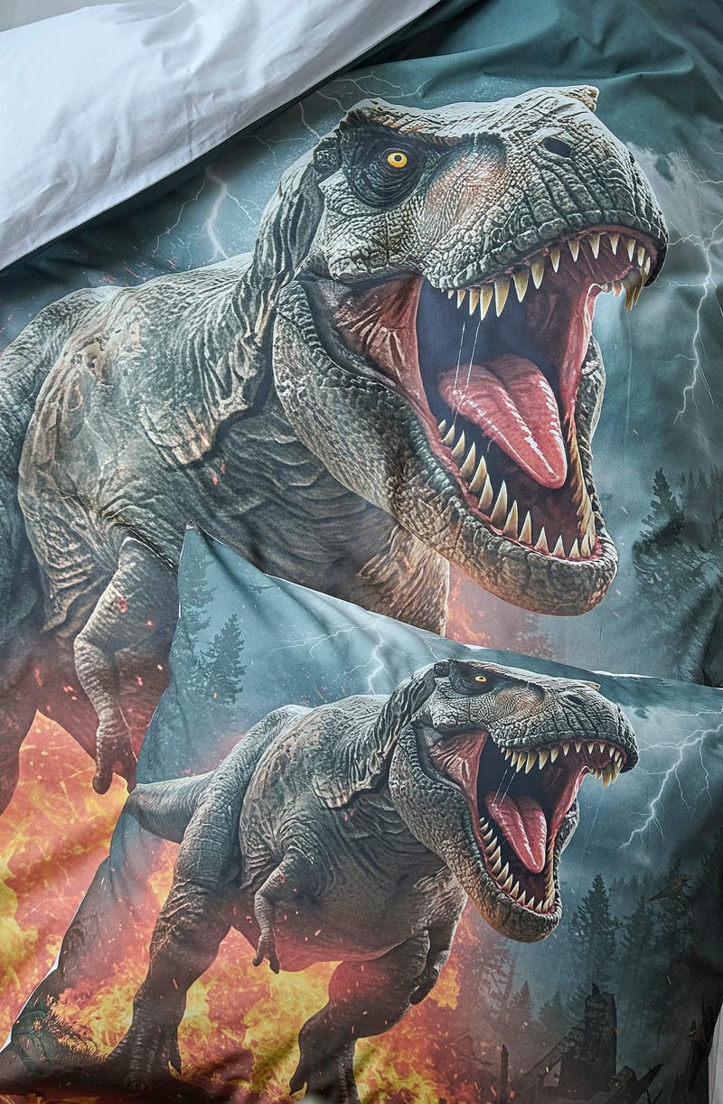 Sengetøj enkeltseng 2-delt sæt Dinosaur - Tekstiler - Sengetøj - Sengesæt & dynesæt