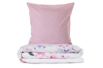 Suehiro sengesæt 240x220 cm - Rosa Hvid Lilla - Tekstiler - Sengetøj - Sengesæt & dynesæt