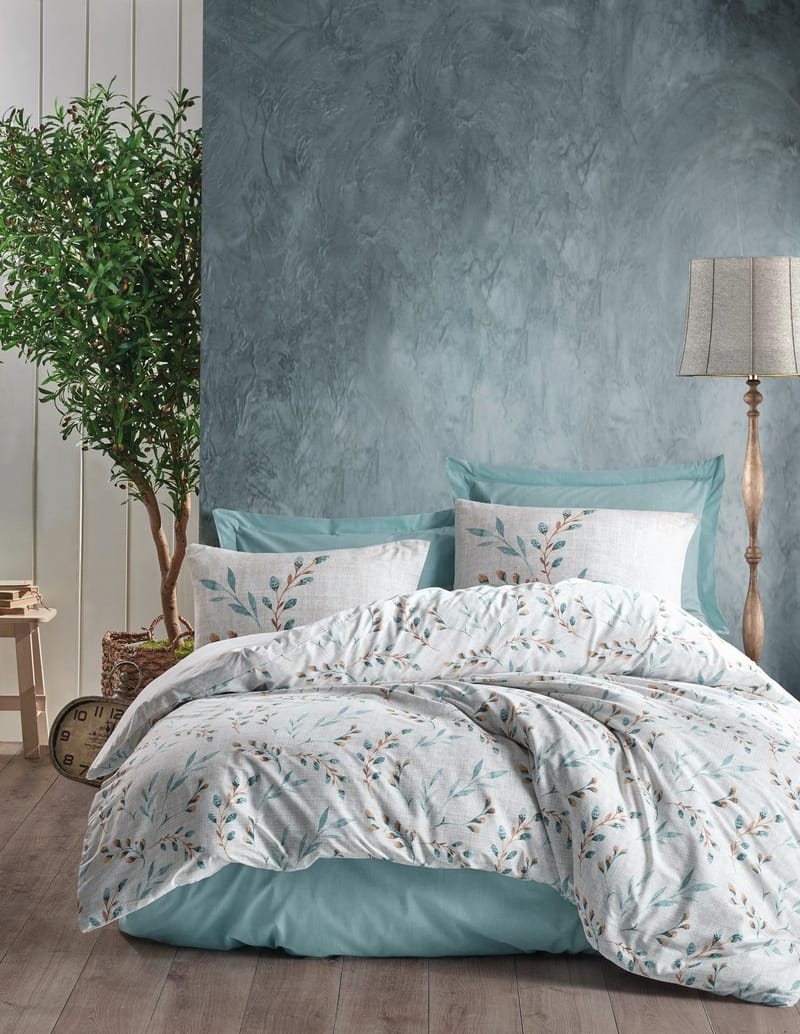 Swafford sengesæt 240x220 cm - Mint Hvid - Tekstiler - Sengetøj - Sengesæt & dynesæt