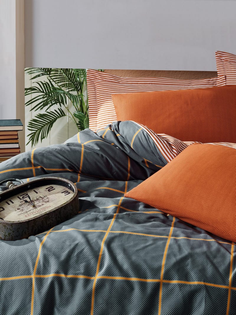 Wilmaake sengesæt 240x220 cm - Kanel Mørkeblå - Tekstiler - Sengetøj - Sengesæt & dynesæt