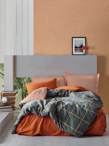 Wilmaake sengesæt 240x220 cm - Kanel Mørkeblå - Tekstiler - Sengetøj - Sengesæt & dynesæt