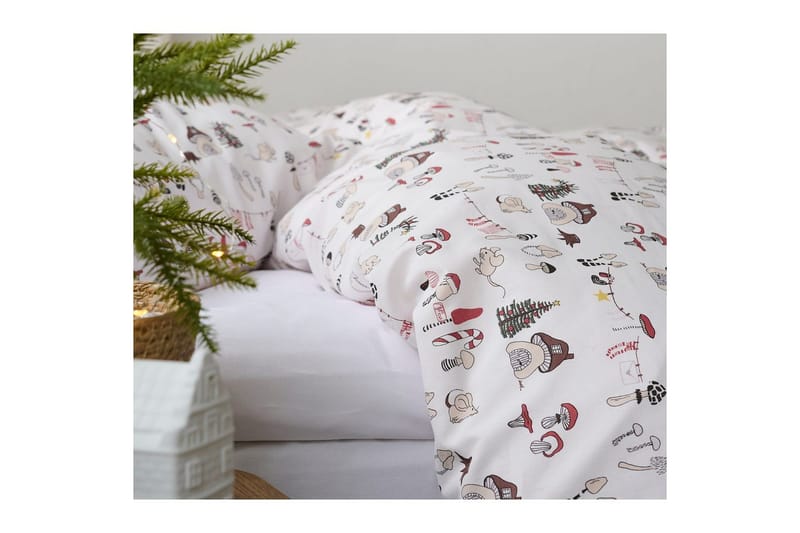 Sengesæt Enkeltseng 2-Del Fingal Jul Hvid - Hvid - Tekstiler - Sengetøj - Sengesæt & dynesæt