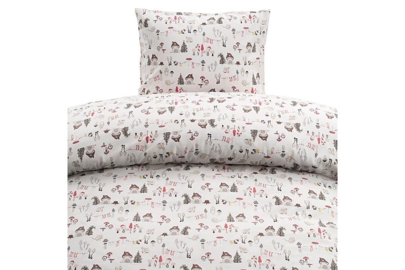 Sengesæt Enkeltseng 2-Del Fingal Jul Hvid, Hvid