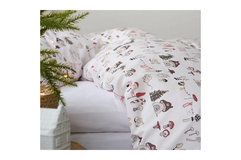 Sengesæt Enkeltseng 2-Del Fingal Jul Hvid - Hvid - Tekstiler - Sengetøj - Dyne