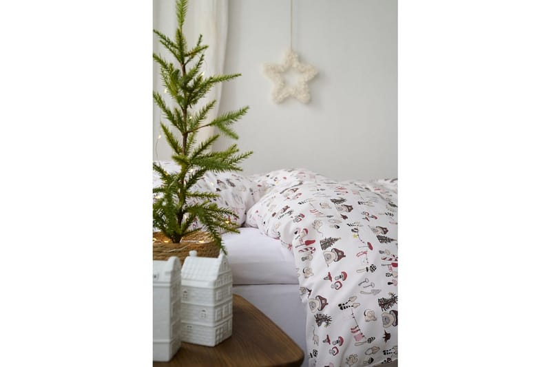 Sengesæt Enkeltseng 2-Del Fingal Jul Hvid - Hvid - Tekstiler - Sengetøj - Sengesæt & dynesæt