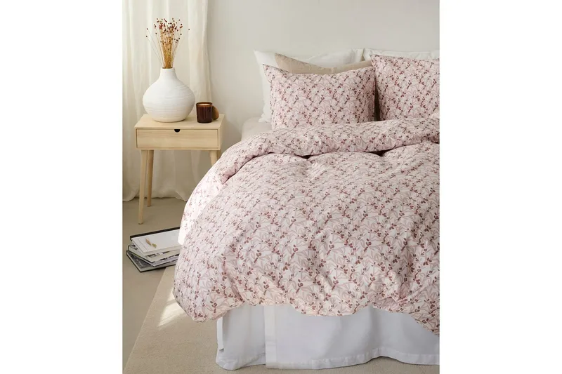 Sengesæt Enkeltseng 2-Del Havtorn Fersken - Brun - Tekstiler - Sengetøj - Dyne