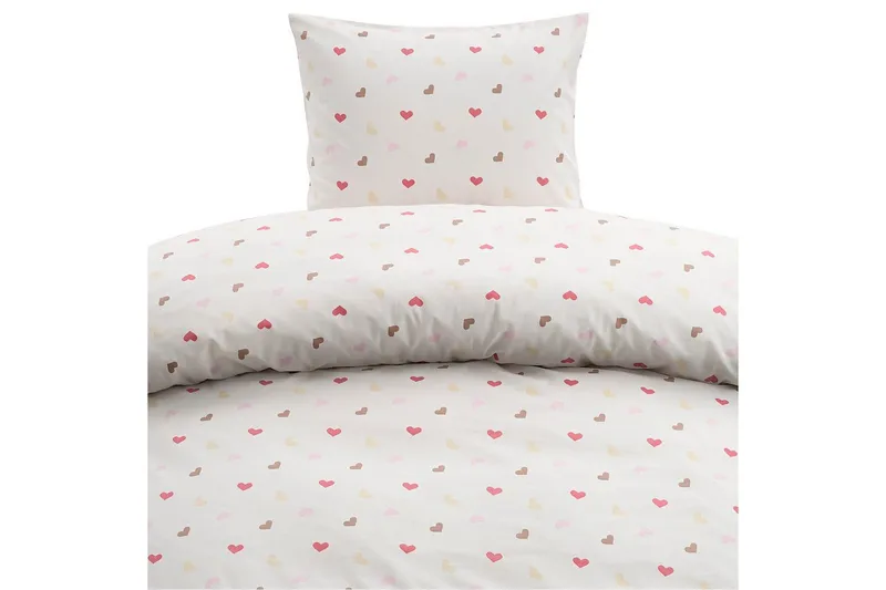 Sengesæt Enkeltseng 2-Del Hjärttrud - Beige - Tekstiler - Sengetøj - Dyne