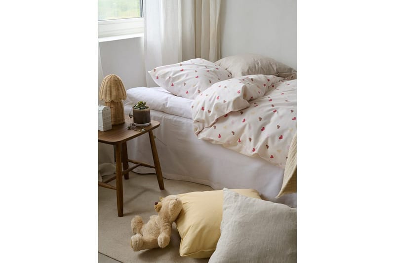 Sengesæt Enkeltseng 2-Del Hjärttrud - Beige - Tekstiler - Sengetøj - Sengesæt & dynesæt