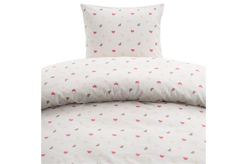 Sengesæt Enkeltseng 2-Del Hjärttrud - Beige - Tekstiler - Sengetøj - Dyne