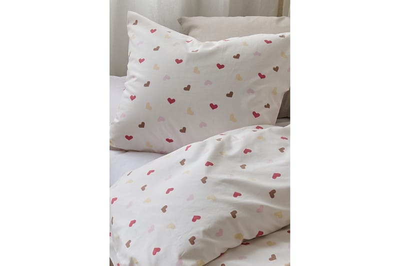 Sengesæt Enkeltseng 2-Del Hjärttrud - Beige - Tekstiler - Sengetøj - Dyne