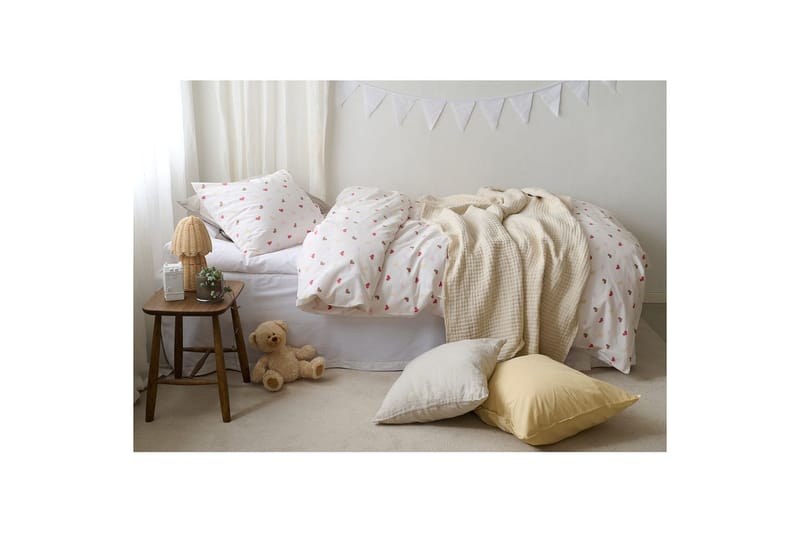 Sengesæt Enkeltseng 2-Del Hjärttrud - Beige - Tekstiler - Sengetøj - Dyne