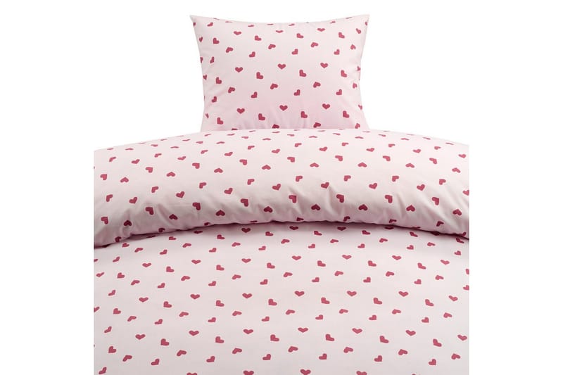 Sengesæt Enkeltseng 2-Del Hjärttrud - Lyserød - Tekstiler - Sengetøj - Dyne