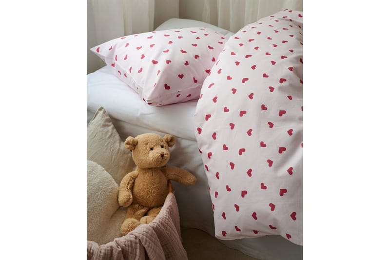 Sengesæt Enkeltseng 2-Del Hjärttrud - Lyserød - Tekstiler - Sengetøj - Sengesæt & dynesæt