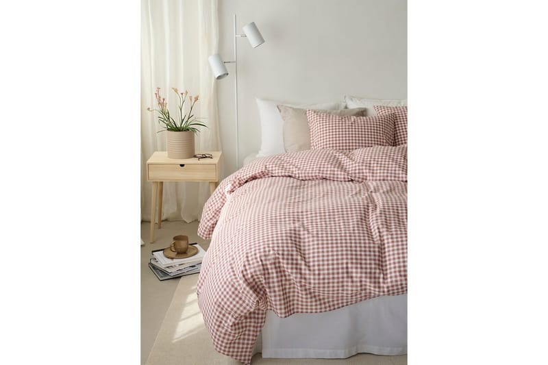 Sengesæt Enkeltseng 2-Del Märta Ruta - Brun - Tekstiler - Sengetøj - Sengesæt & dynesæt