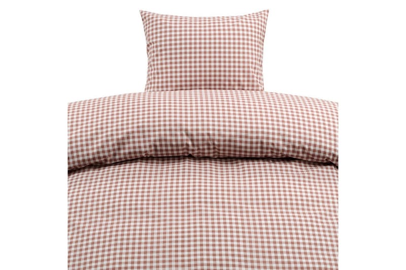 Sengesæt Enkeltseng 2-Del Märta Ruta - Brun - Tekstiler - Sengetøj - Sengesæt & dynesæt