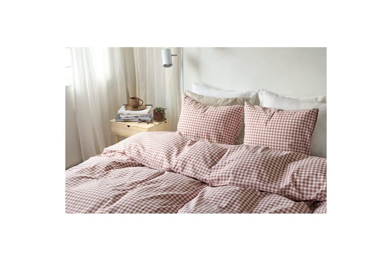 Sengesæt Enkeltseng 2-Del Märta Ruta - Brun - Tekstiler - Sengetøj - Sengesæt & dynesæt