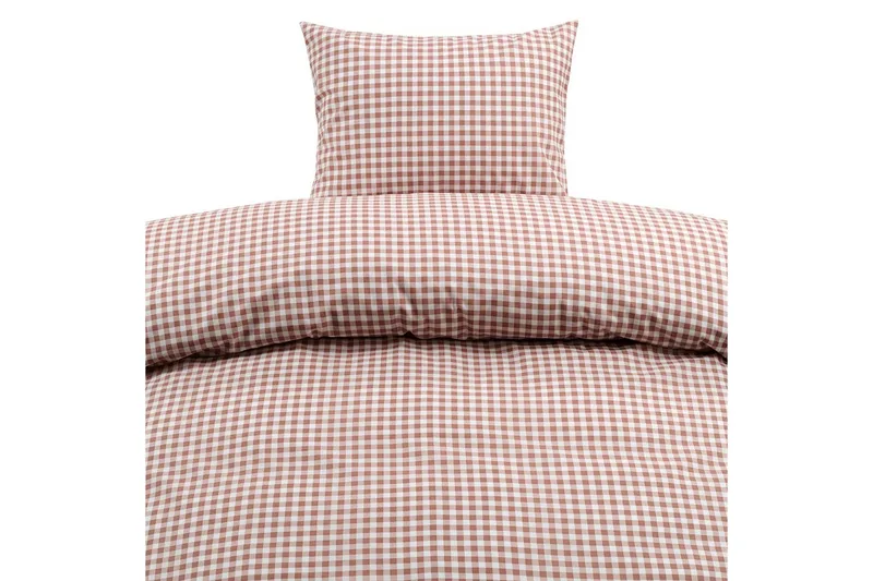Sengesæt Enkeltseng 2-Del Märta Ruta - Brun - Tekstiler - Sengetøj - Dyne