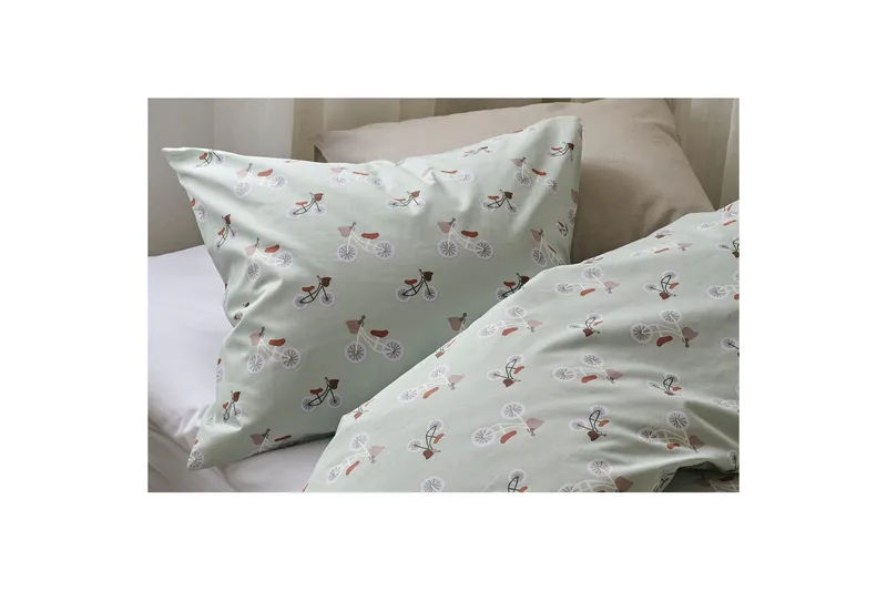 Sengesæt Enkeltseng 2-Del Plingeling Grøn - Grøn - Tekstiler - Sengetøj - Sengesæt & dynesæt