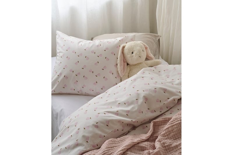 Sengesæt Enkeltseng 2-Del Pæron Rosa - Lyserød - Tekstiler - Sengetøj - Dyne