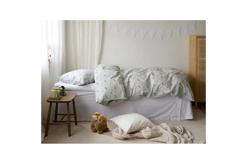 Sengesæt Enkeltseng 2-Del Plingeling Grøn - Grøn - Tekstiler - Sengetøj - Sengesæt & dynesæt