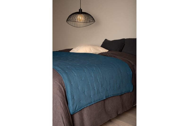 Sally Sengetæppe 260x80 cm - Blå - Tekstiler - Sengetøj - Sengetæppe - Sengetæppe dobbeltseng