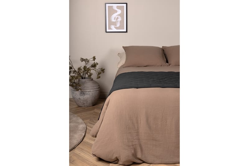 Sally Sengetæppe 80x180 cm - Antrasitt - Tekstiler - Sengetøj - Sengetæppe - Sengetæppe dobbeltseng