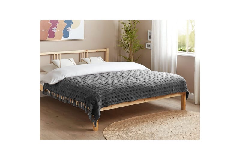 Sengetæppe Bere Grå, 150x220 cm - Grå, 150x220 cm - Tekstiler - Sengetøj - Sengetæppe - Sengetæppe dobbeltseng
