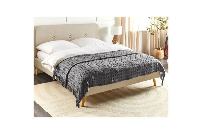 Sengetæppe Bere Grå, 200x220 cm - Grå, 200x220 cm - Tekstiler - Sengetøj - Sengetæppe - Sengetæppe dobbeltseng