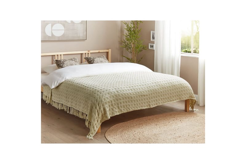 Sengetæppe Bere Hvid, 200x220 cm - Hvid, 200x220 cm - Tekstiler - Sengetøj - Sengetæppe - Sengetæppe enkeltseng