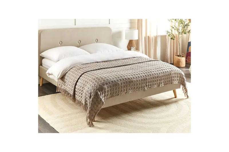 Sengetæppe Bere Taupe, 200x220 cm - Taupe, 200x220 cm - Tekstiler - Sengetøj - Sengetæppe - Sengetæppe enkeltseng
