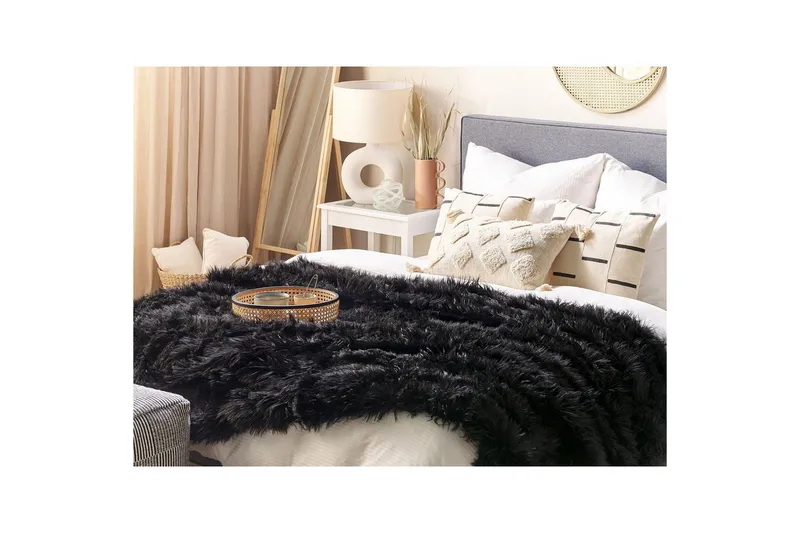 Sengetæppe Delice Sort - Sort - Tekstiler - Sengetøj - Sengetæppe - Sengetæppe enkeltseng