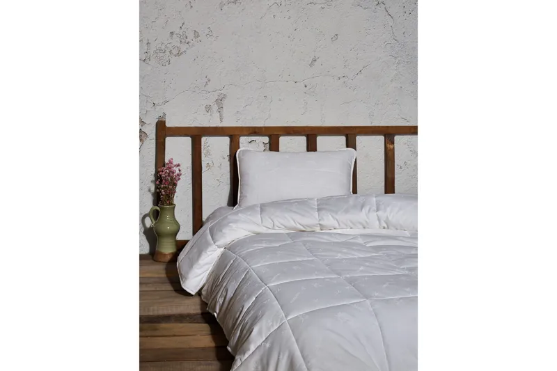 Cotton Box Sengetæppe 195x215 cm - Hvid - Tekstiler - Sengetøj - Sengetæppe - Sengetæppe dobbeltseng