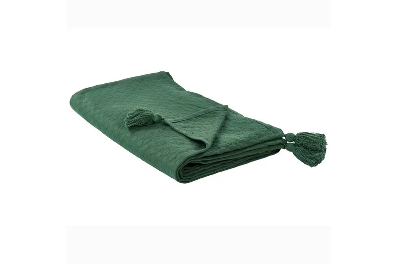 Sengetæppe Lindula Grøn, 150x200 cm - Grøn, 150x200 cm - Tekstiler - Sengetøj - Sengetæppe - Sengetæppe enkeltseng
