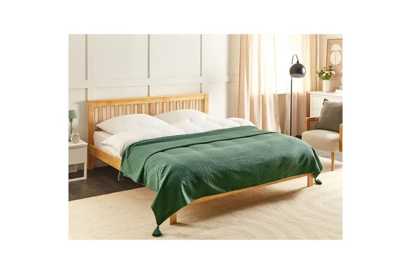 Sengetæppe Lindula Grøn, 200x220 cm - Grøn, 200x220 cm - Tekstiler - Sengetøj - Sengetæppe - Sengetæppe enkeltseng