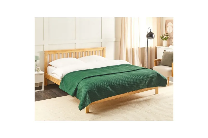 Sengetæppe Nape Grøn, 200x220 cm - Grøn, 200x220 cm - Tekstiler - Sengetøj - Sengetæppe - Sengetæppe dobbeltseng