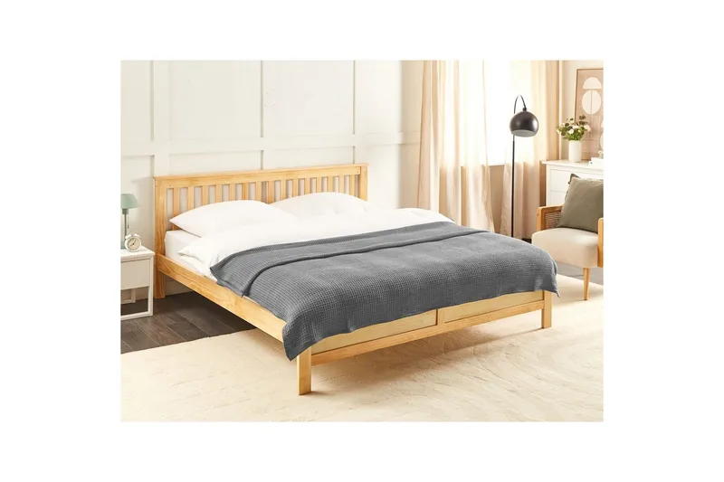 Sengetæppe Ragala Grå, 200x220 cm - Grå, 200x220 cm - Tekstiler - Sengetøj - Sengetæppe - Sengetæppe dobbeltseng