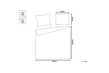 Sengetæppe Rayen med puder 160x220 cm - 160x220 cm - Tekstiler - Sengetøj - Sengetæppe - Sengetæppe dobbeltseng