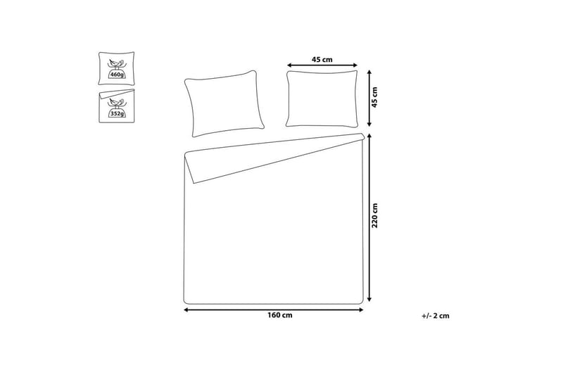 Sengetæppe Rayen med puder 160x220 cm - 160x220 cm - Tekstiler - Sengetøj - Sengetæppe - Sengetæppe dobbeltseng
