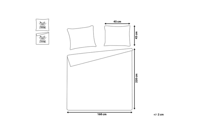 Sengetæppe Rayen med puder 160x220 cm - 160x220 cm - Tekstiler - Sengetøj - Sengetæppe - Sengetæppe dobbeltseng