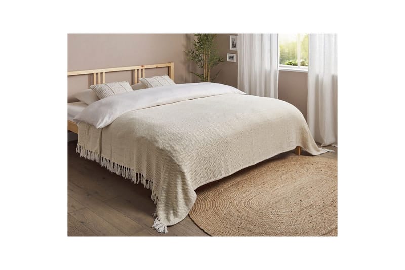 Sengetæppe Toutli Lys beige, 220x240 cm - Lys beige, 220x240 cm - Tekstiler - Sengetøj - Sengetæppe - Sengetæppe dobbeltseng