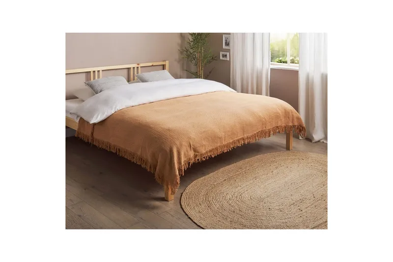 Sengetæppe Yerbent Brun, 150x200 cm - Brun, 150x200 cm - Tekstiler - Sengetøj - Sengetæppe - Sengetæppe enkeltseng