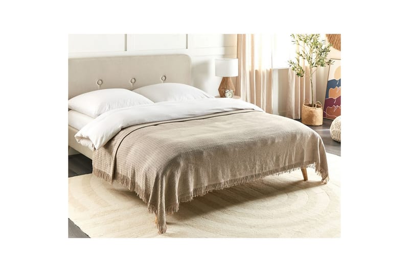 Sengetæppe Yerbent Taupe, 200x220 cm - Taupe, 200x220 cm - Tekstiler - Sengetøj - Sengetæppe - Sengetæppe dobbeltseng