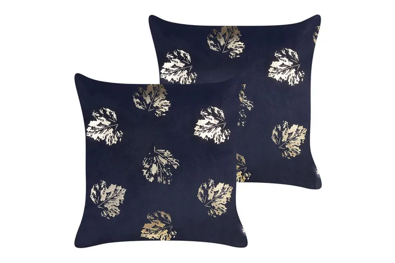 Pyntepuder Goldenrod sæt af 2 Sort/guld, Sort/guld