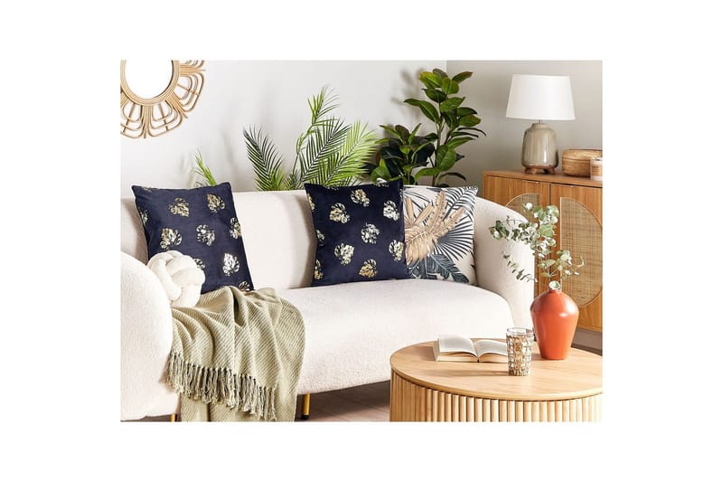 Pyntepuder Goldenrod sæt af 2 Sort/guld - Sort/guld - Tekstiler - Sengetøj - Sovepude - Inderpuder